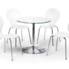 Kudos Chrome & Glass Pedestal Table